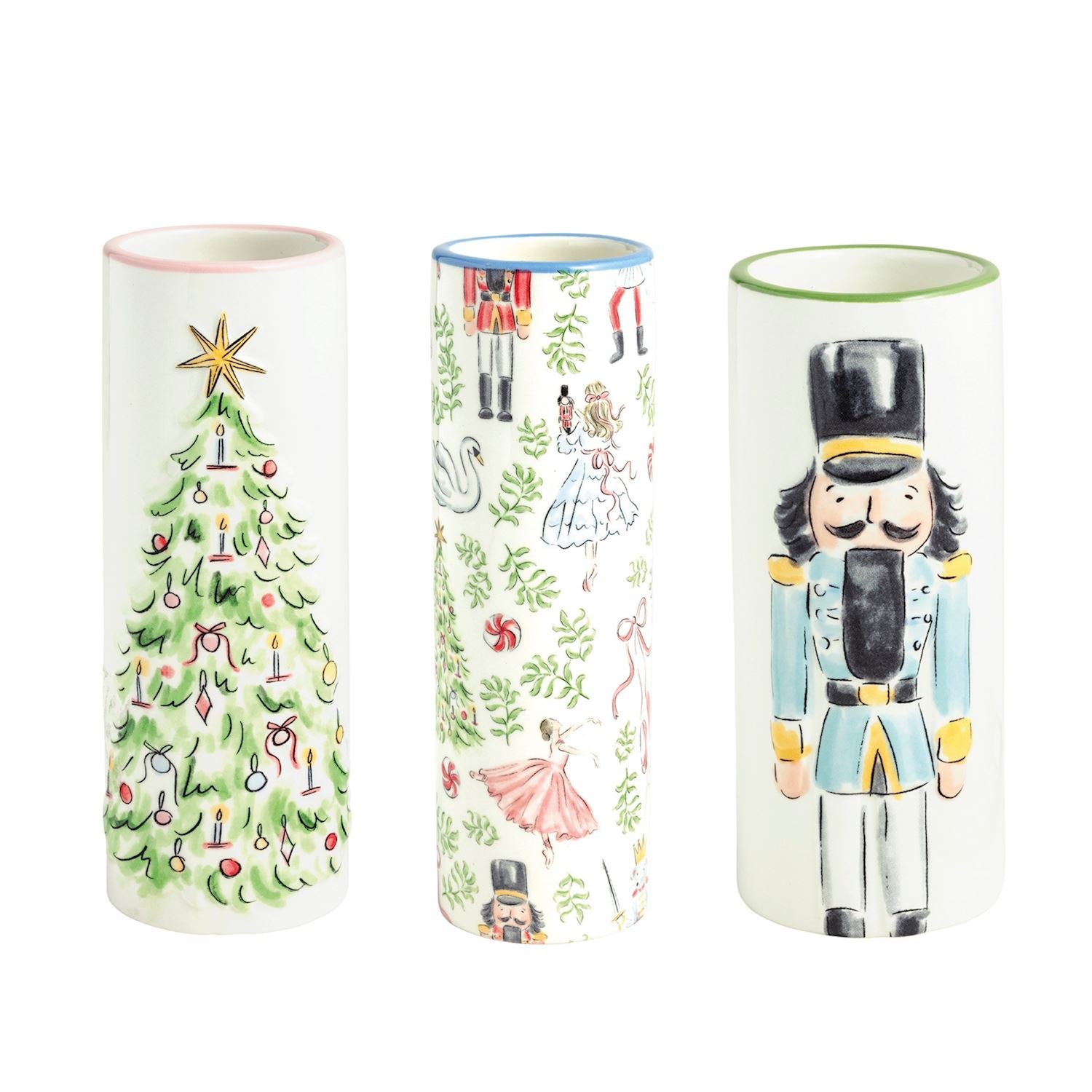 Mudpie- Nutcracker Bud Vases 