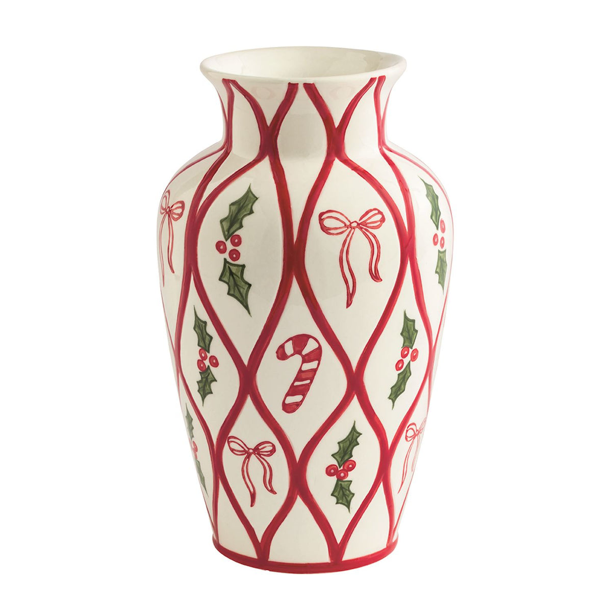Mudpie- Christmas Painted Vase 