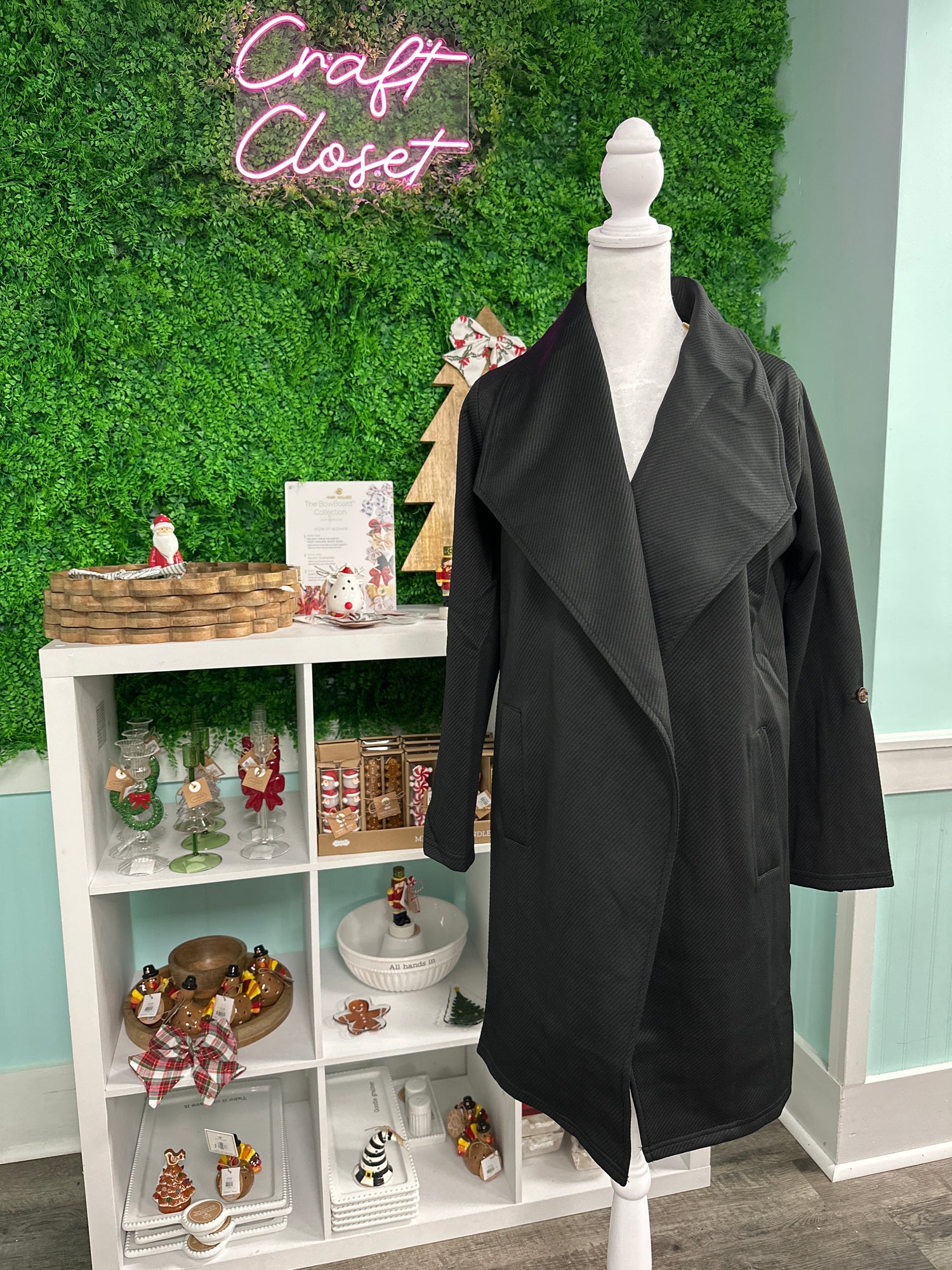 Entro Black Pea Coat
