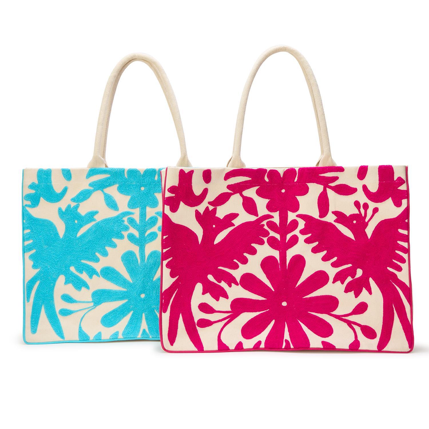 Two's Company Floral and Funa Tote Bag