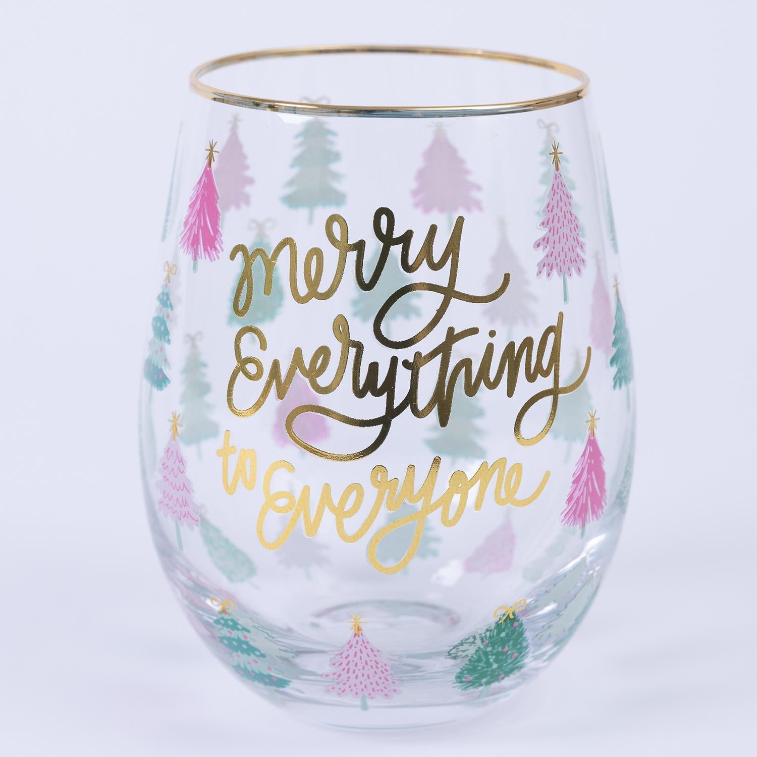 Mary Square Merry Everything Wine Glass In Store Only