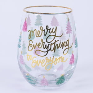 Mary Square Merry Everything Wine Glass In Store Only