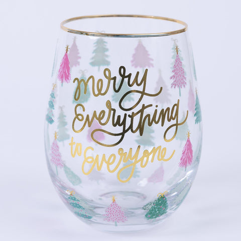 Mary Square Merry Everything Wine Glass In Store Only