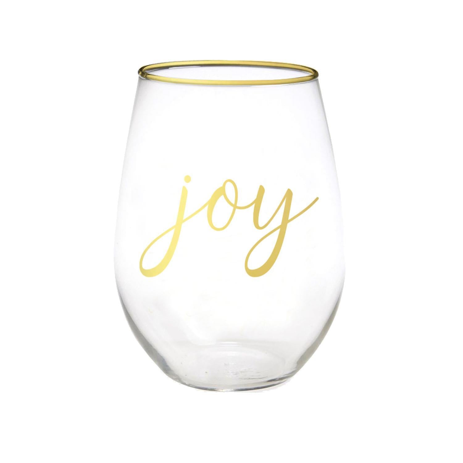 Mary Square Gold Joy Wine Glass In Store Only