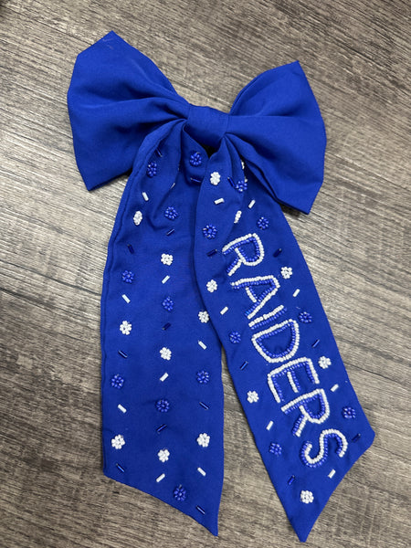 Custom School Beaded Bows