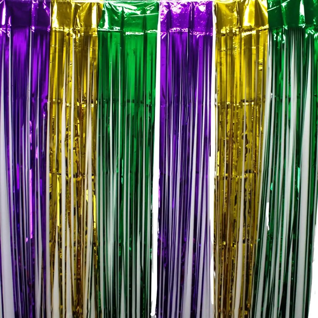 Mardi Gras Tinsel Curtain Backdrop 39" X 98" (Each)