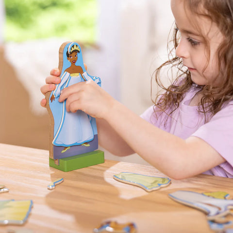 Melissa & Doug- Disney Princess Tiana Wooden Magnetic Dress-Up Play Set