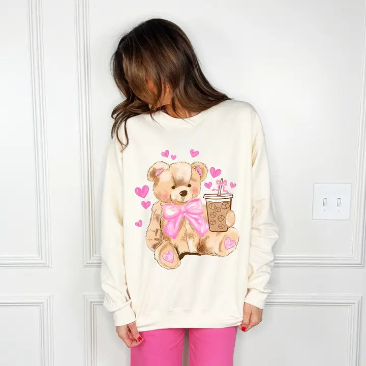 Iced Coffee Bear Sweatshirt *FINAL SALE*