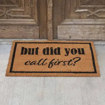 Did You Call Coir Doormat Natural/Black 30x18