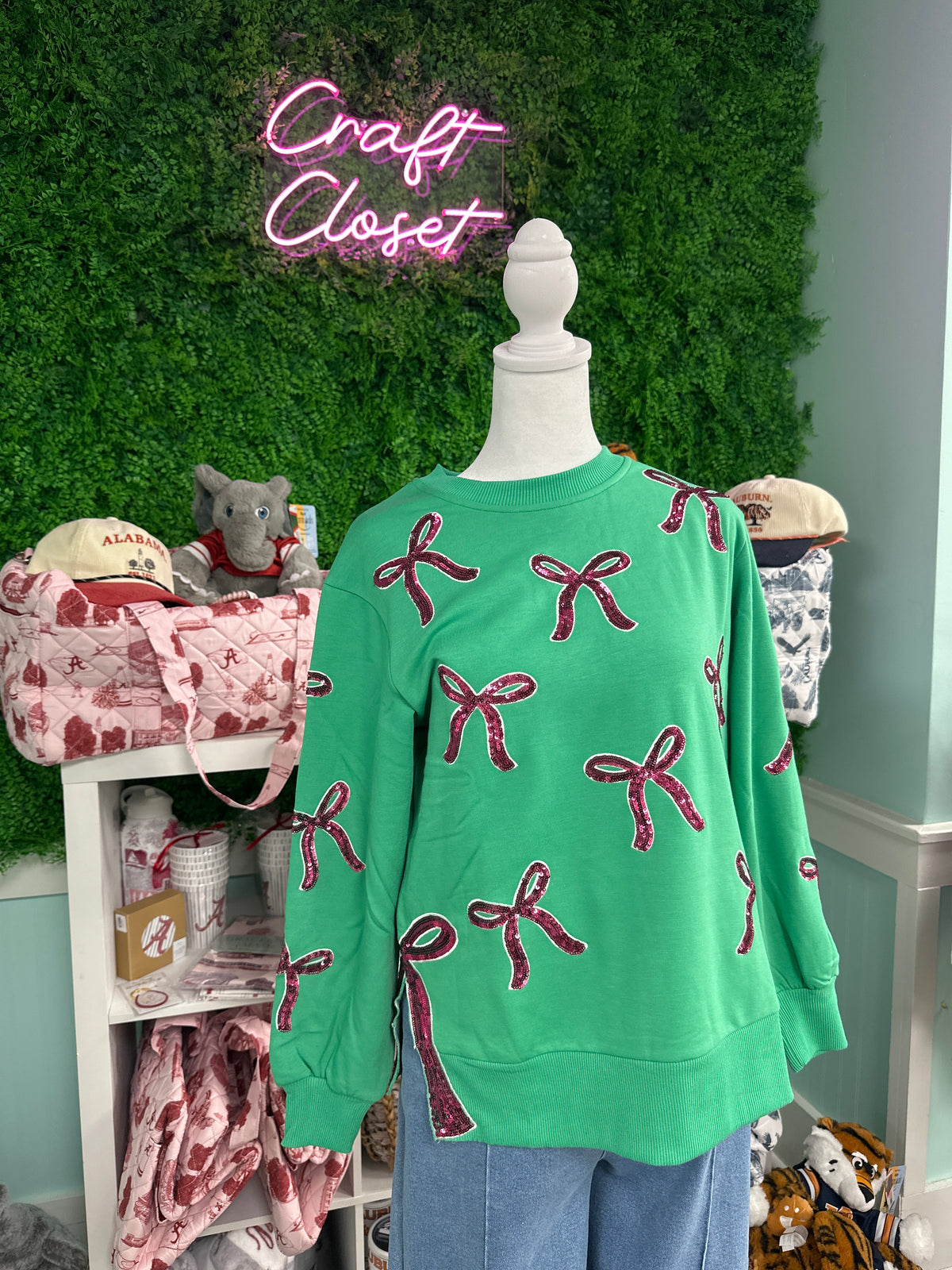 Mary Square Lakelyn Bow Slits Sweatshirt