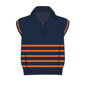 Mary Square Celia Sweater In Navy