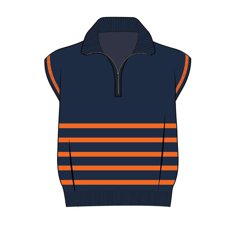 Mary Square Celia Sweater In Navy