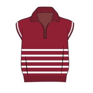 Mary Square Celia Sweater In Crimson