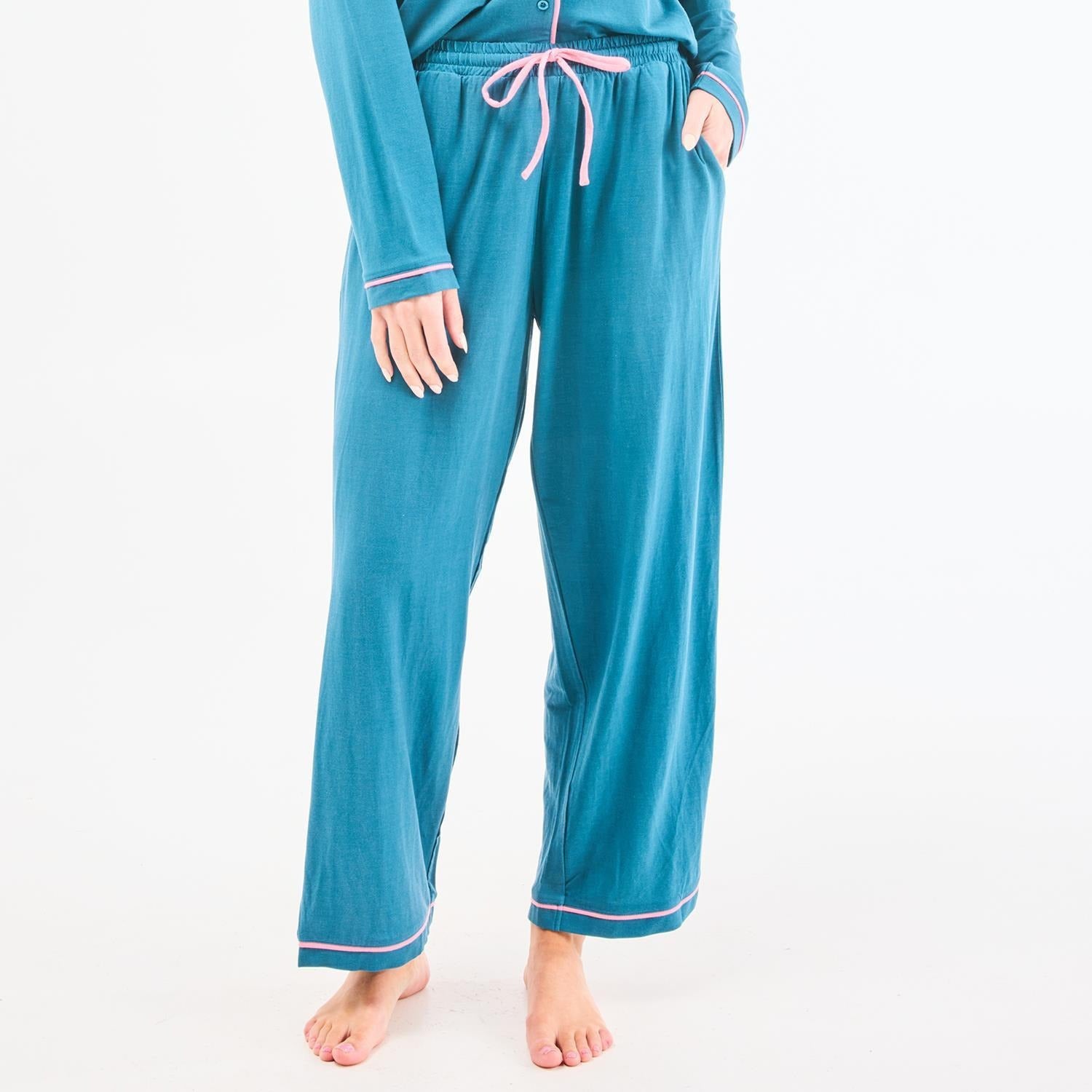 Mary Square Charlotte Teal Pants Lounge Set