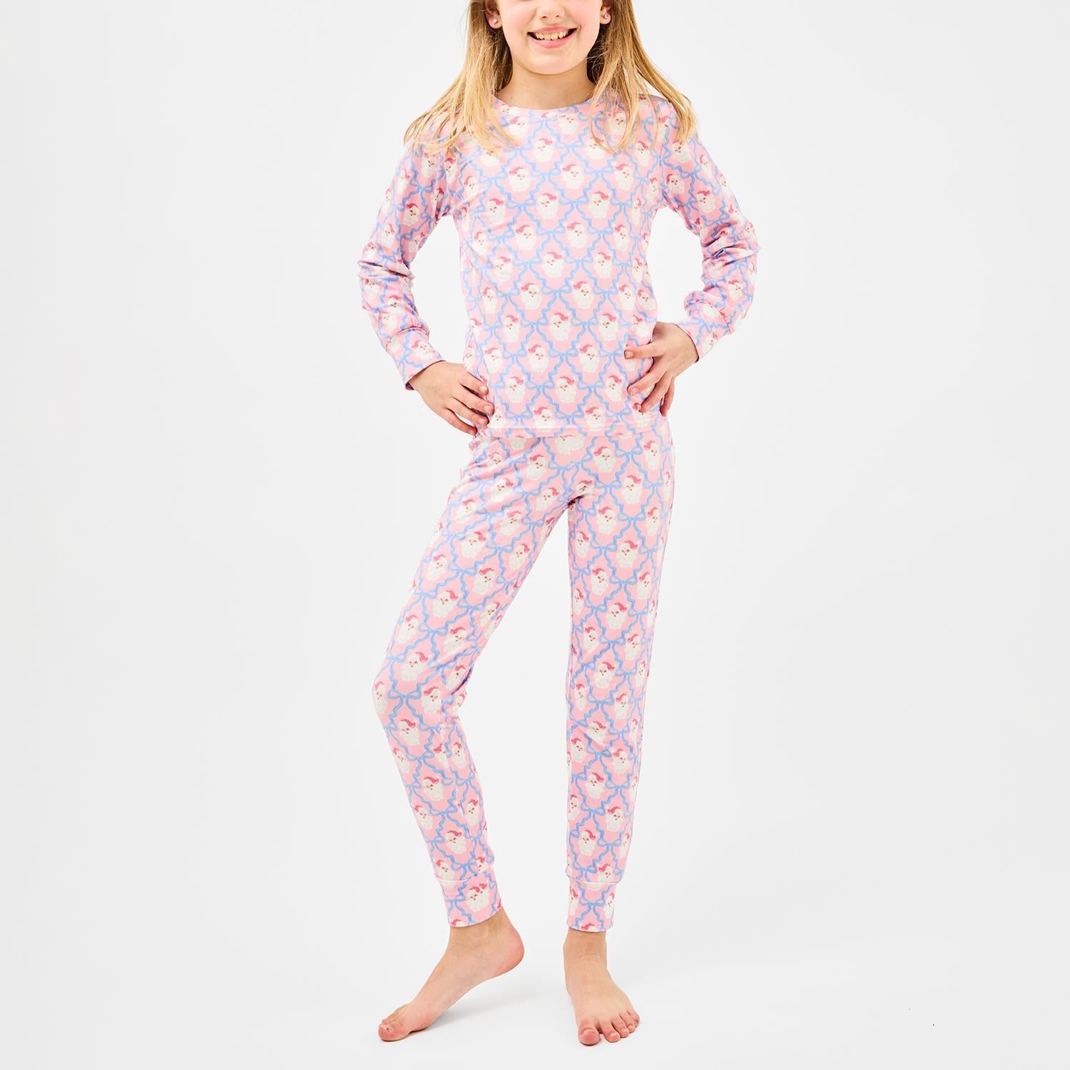 Mary Square Santa Baby Bows Kids Pajamas *COMING SOON*