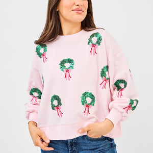 Mary Square Wreaths Sweatshirt