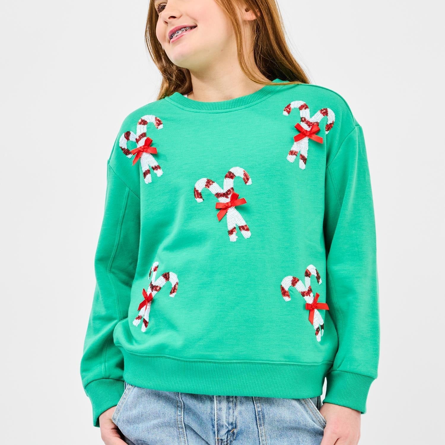 Mary Square Youth Candy Canes Sarah Sweatshirt *COMING SOON*