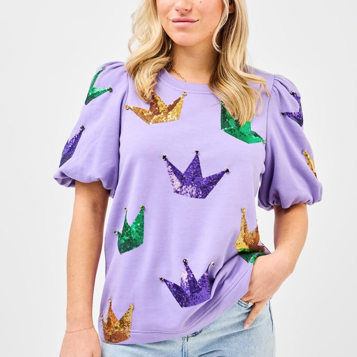 Mary Square Tina Crowns Mardi Gras Top