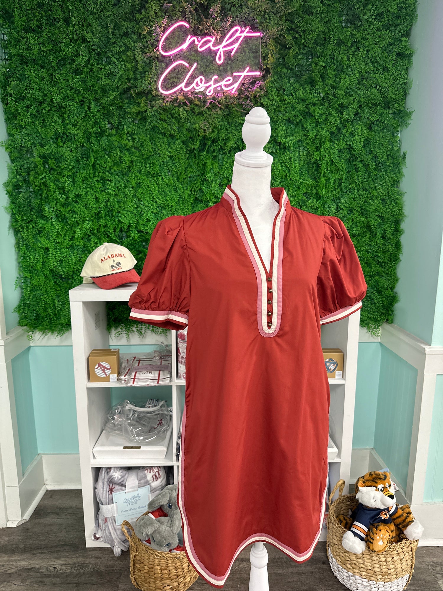 ENTRO Dress In Rust