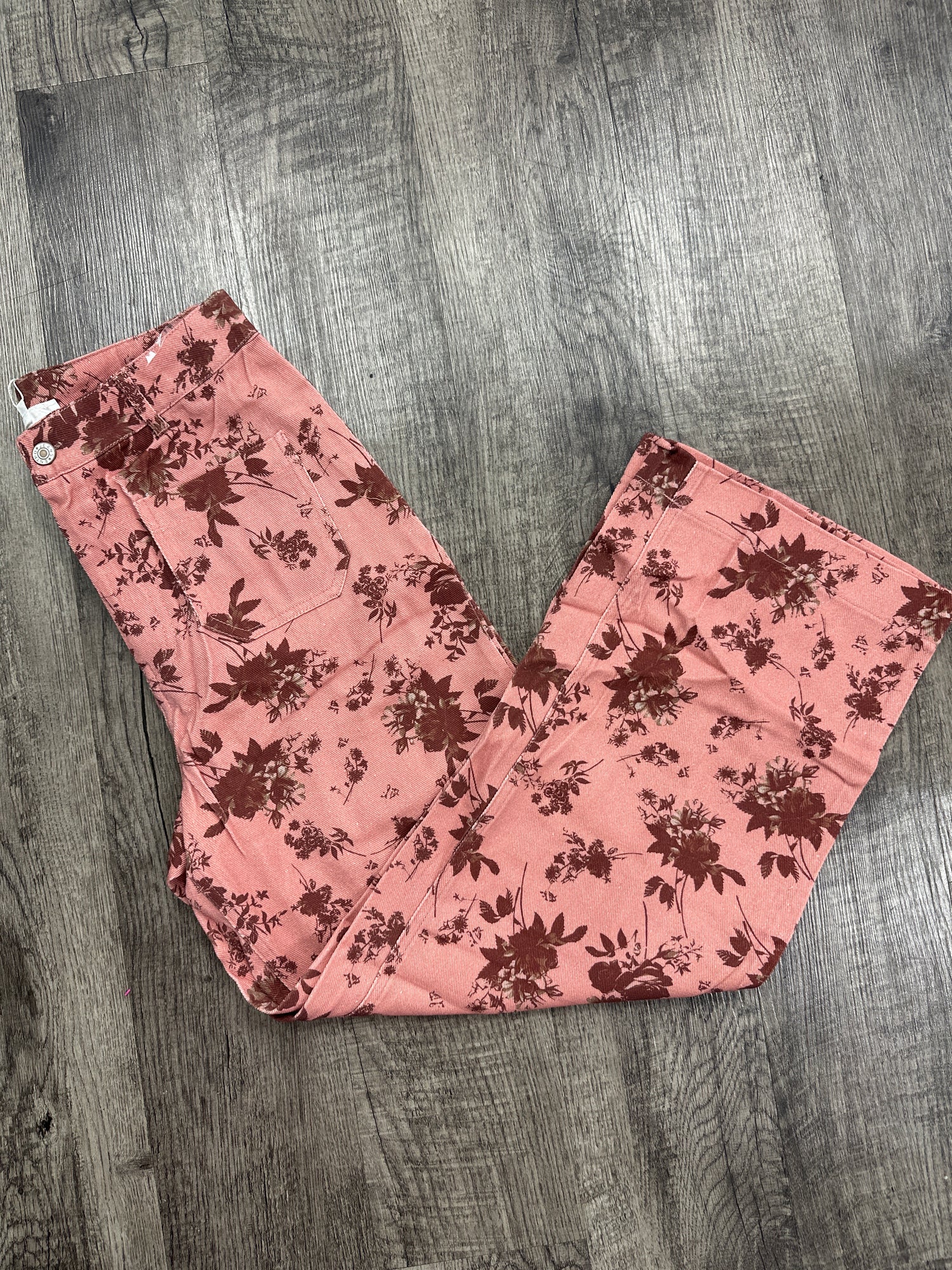 ENTRO Floral Pant In Dusty Salmon
