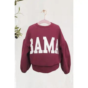 Oddi- Kids Bama State Graphic Oversized Sweatshirt