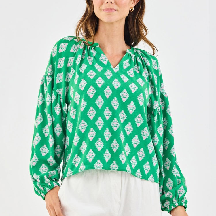 Mary Square Scarlette Early Riser Top In Green