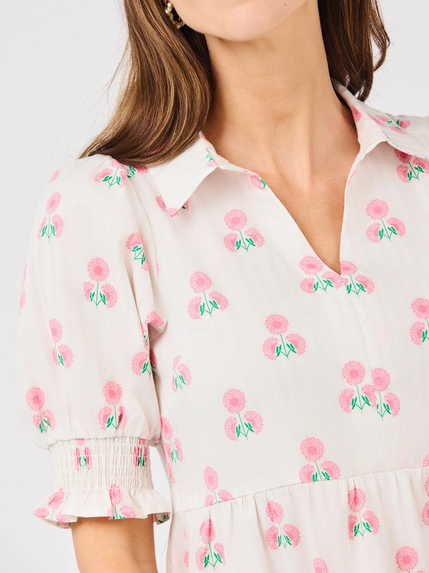 Mary Square- Dress Molly Sweetbriar Stripe Pink