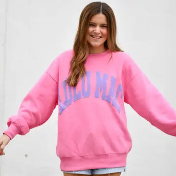 Adult Lulu Mac Pink/Purple Puff Sweatshirt