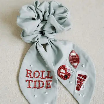 University of Alabama Beaded Scrunchie