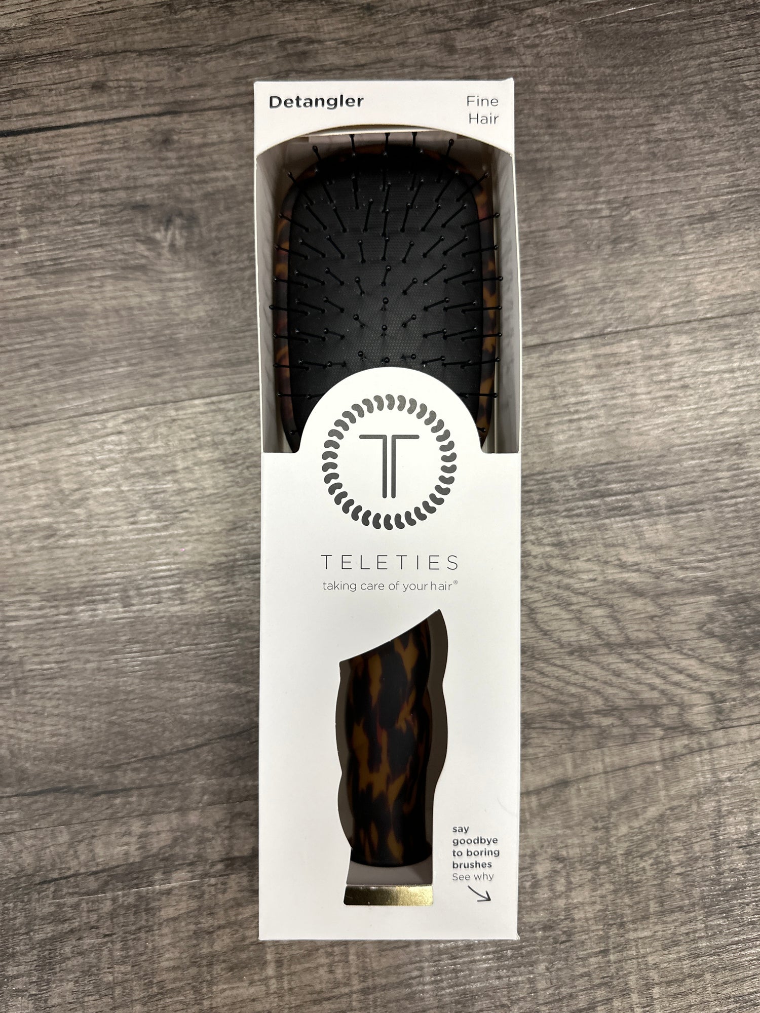TELETIES Tortoise Detangle Brush