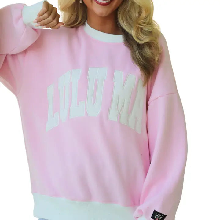Lulu Mac Sweatshirt In Pink/White