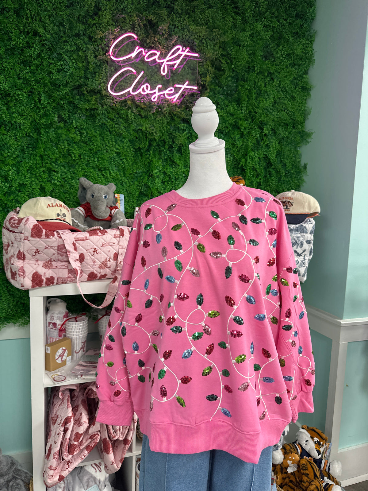 Mary Square Pink Lights Sarah Sweatshirt