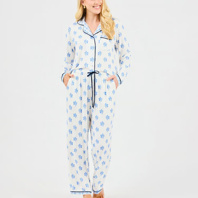 Mary Square Charlotte Moonlit Grace Pajamas In Blue