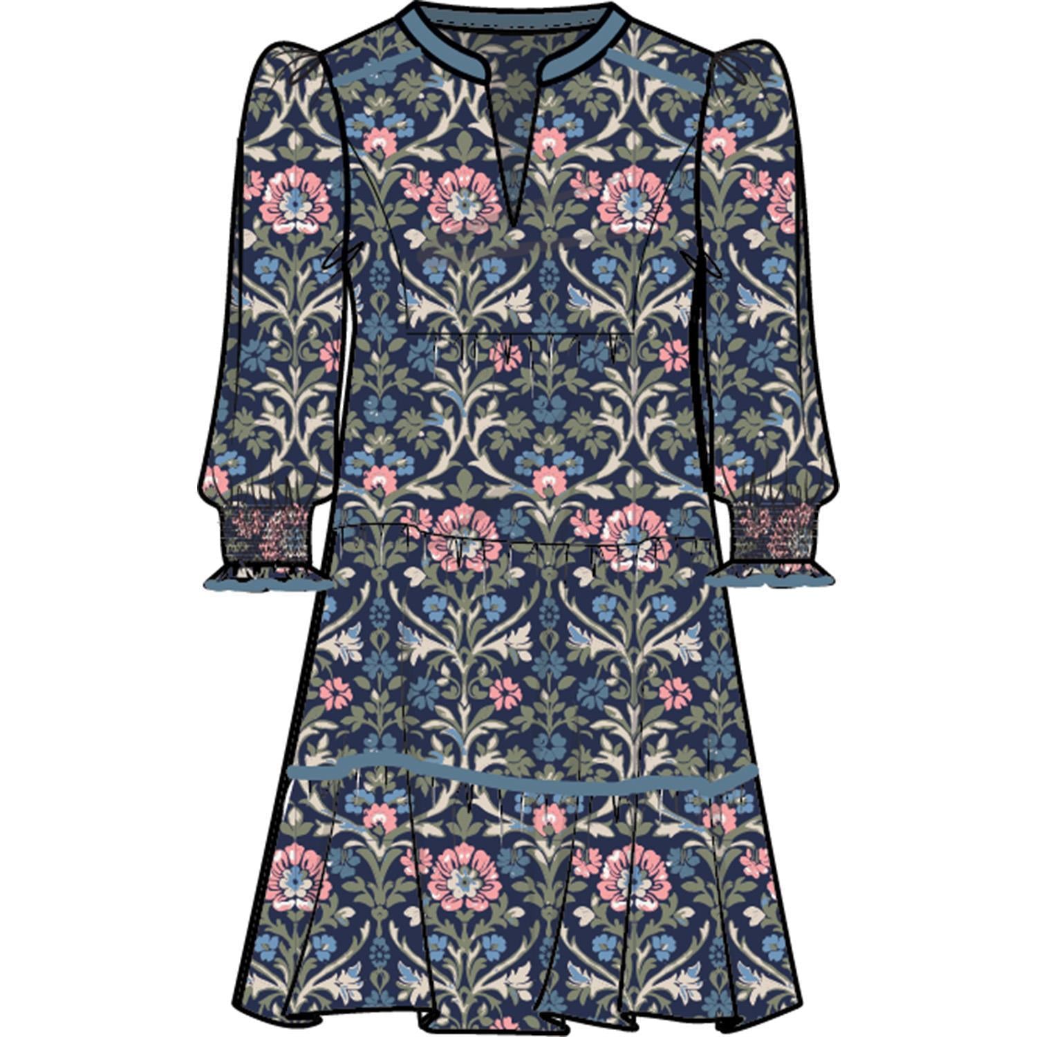 Mary Square Emerson Ashdown Abbey Dress In Navy *COMING SOON*