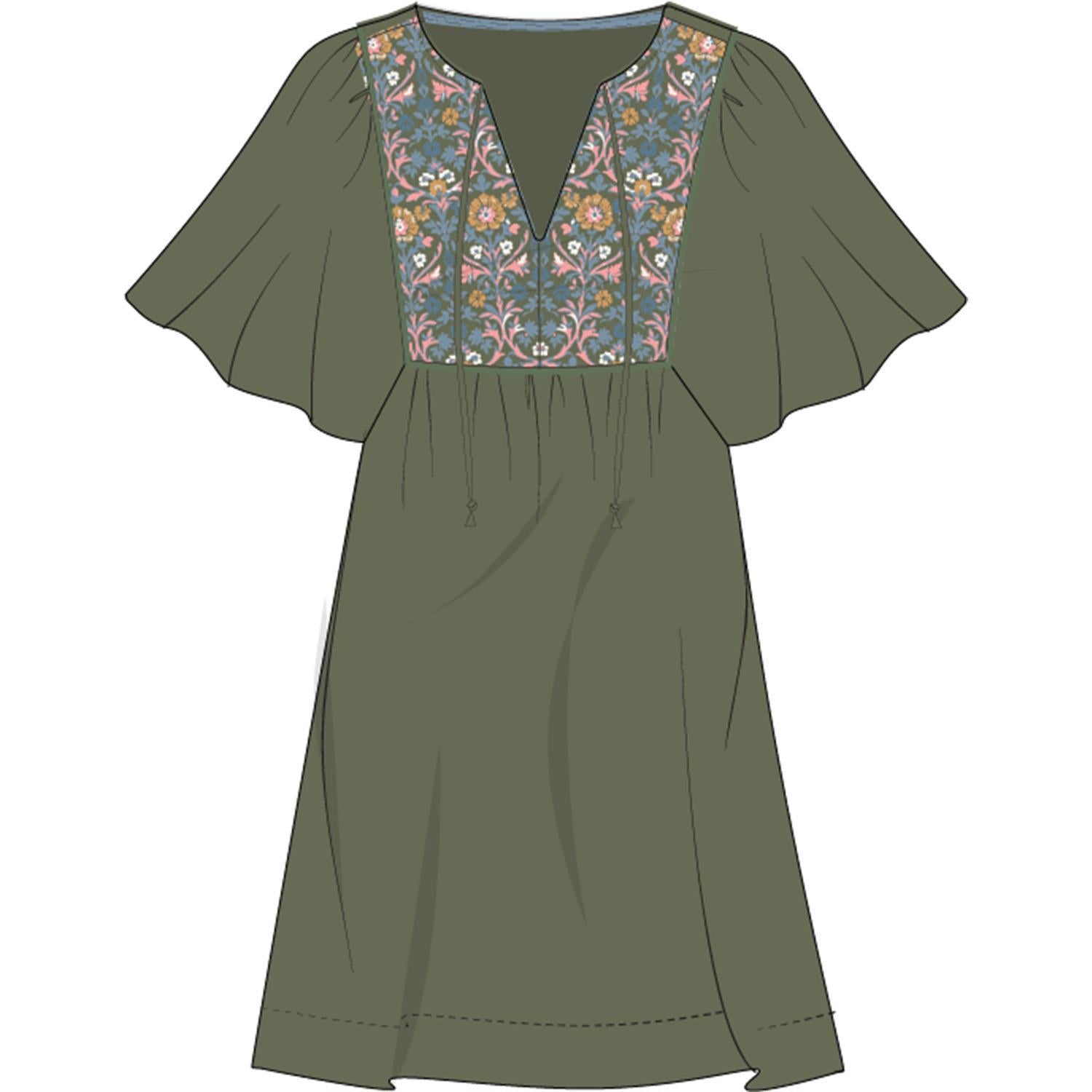 Mary Square Piper Dress In Olive *COMING SOON*
