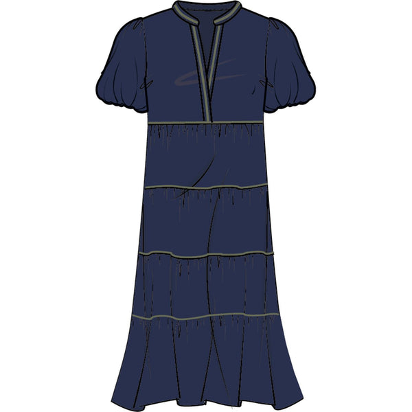 Mary Square Kinsley Dress In Navy