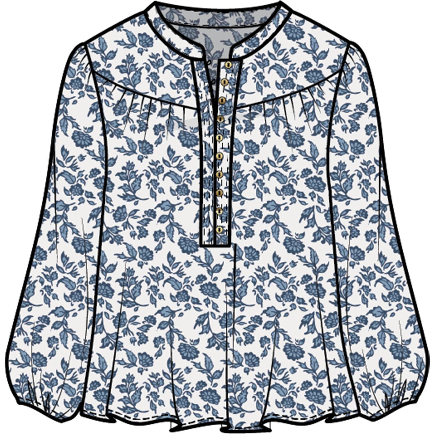 Mary Square Brianna Top In Ivy Script