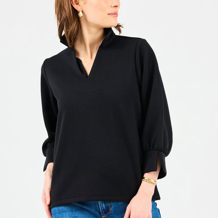 Mary Square Jocelyn Top In Black