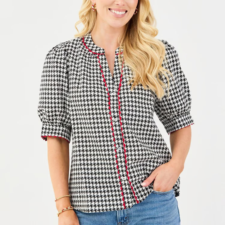Mary Square Elaine Houndstooth Top *COMING SOON*