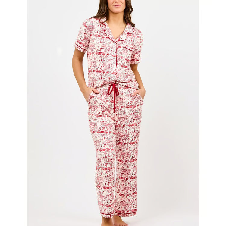Mary Square Charlotte Alabama Team Toile Pajama
