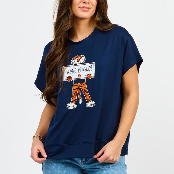 Mary Square Emily Auburn Large Mascot Top