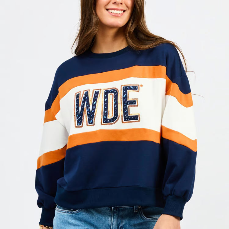 Mary Square Millie Auburn Wide Stripe Top