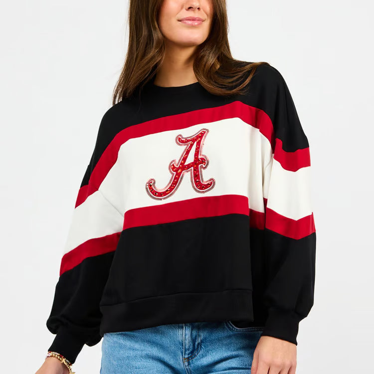 Mary Square Millie Bama Wide Stripe Top