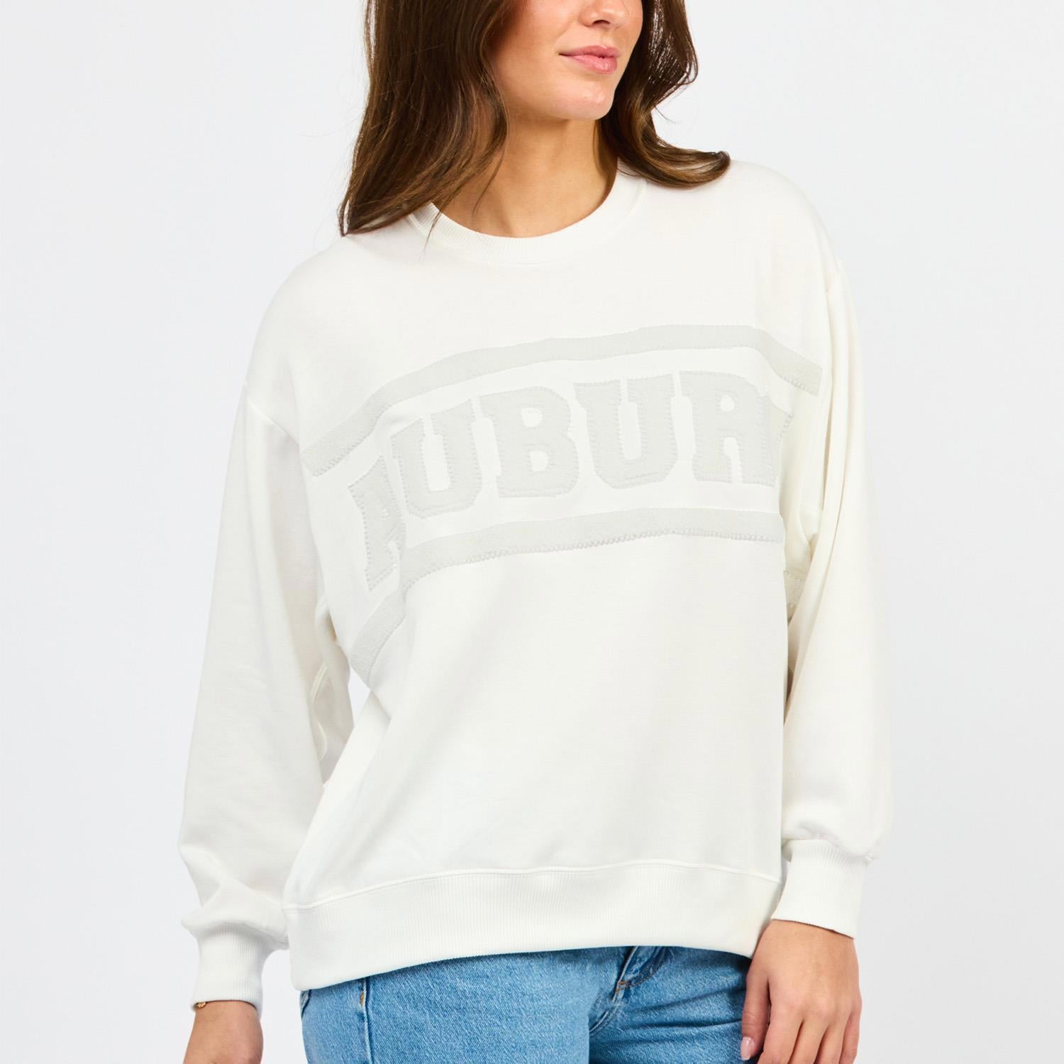 Mary Square Sarah Auburn Varsity Stripe Sweatshirt