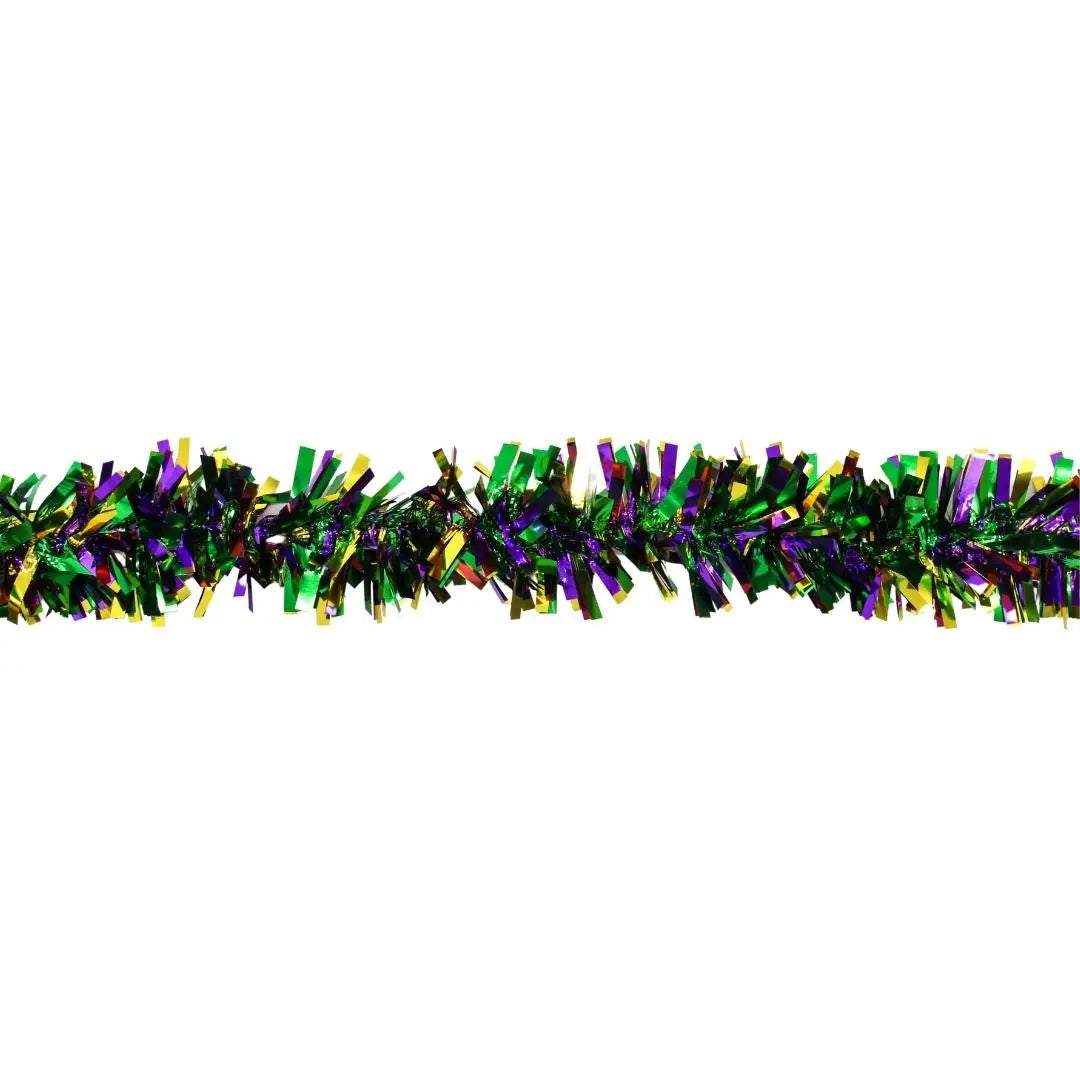 Purple, Green and Gold Metallic Garland 9' X 3" (Each)