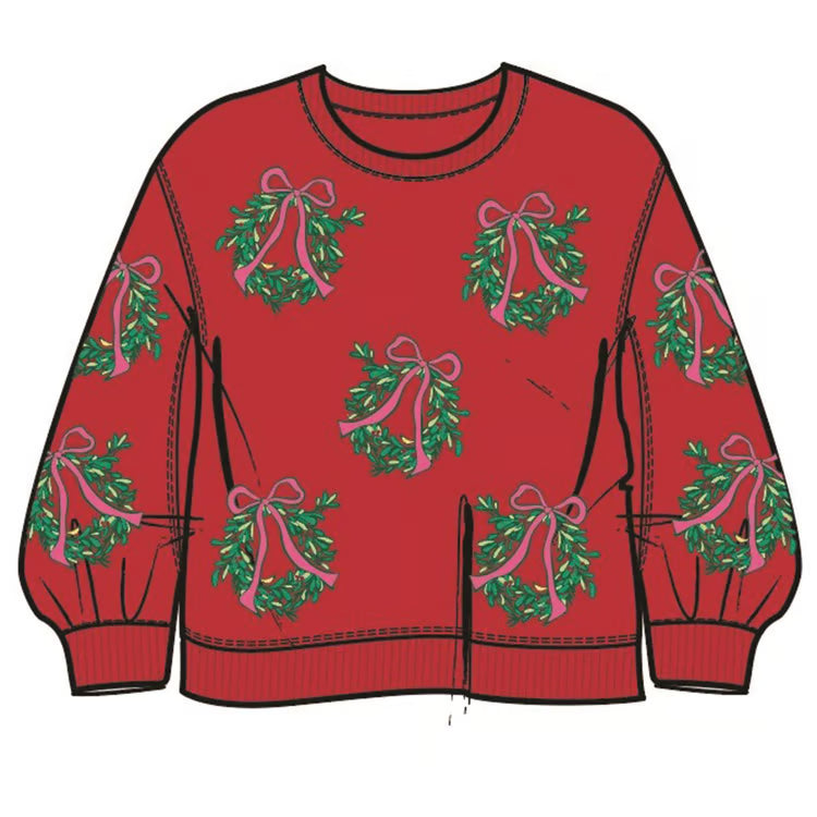 Mary Square Berry Wreaths Millie Sweatshirt