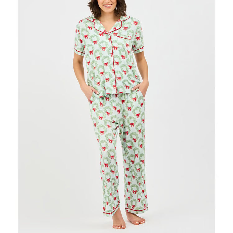 Mary Square Charlotte Wreath & Ribbon Pajamas
