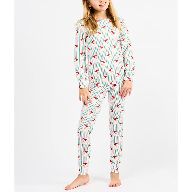 Mary Square Kids Santa Baby Stripes Pajamas