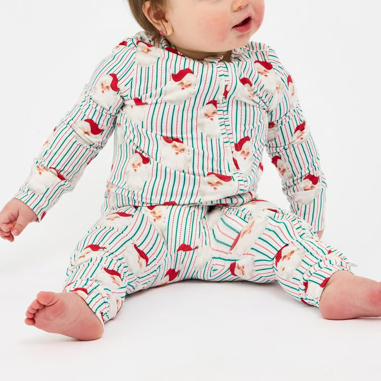 Mary Square Baby Santa Baby Stripes Pajamas