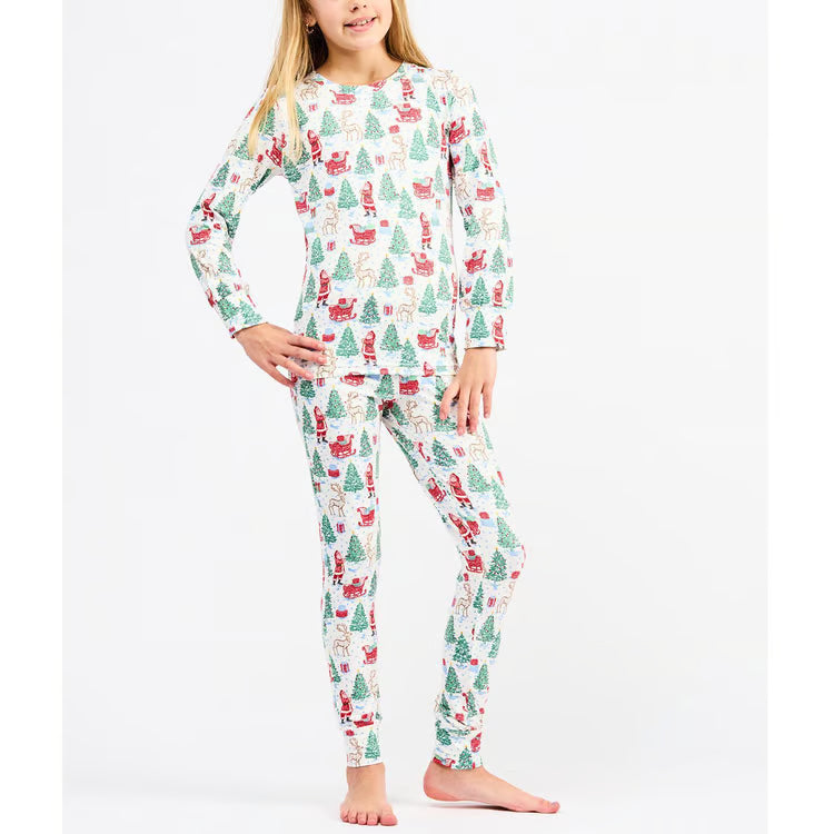 Mary Square Kids Tidings Toile Pajamas